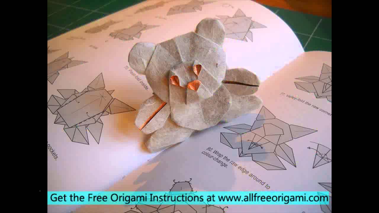 origami bear face