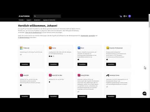 Schritt-für-Schritt-Anleitung zum Herunterladen von Autodesk-Produkten für den Bildungszugang