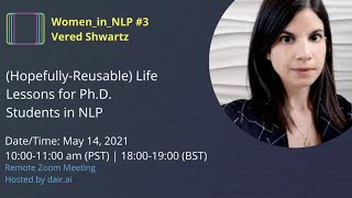 (Hopefully-Reusable) Life Lessons for PhD Students in NLP