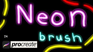 I Made Neon Brushes For Procreate - And They're Free!