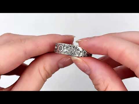 Срібна чоловіча каблучка з чорнінням БС2241 розмір 18.5, видео 1