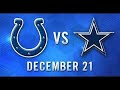 Cowboys humiliate Colts - Full Game - 1st Quarter - 12/21/2014