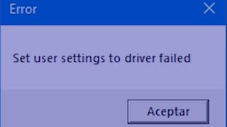 Set user setting to driver failed