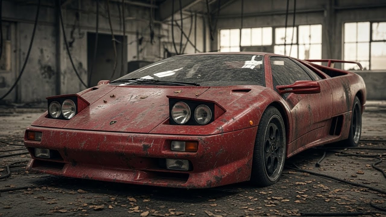 ASMR Car Restoration Full Rebuild of 1992 Lamborghini Diablo from Abandoned Condition to Looking New