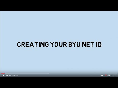 Creating Your BYU Net ID v 4