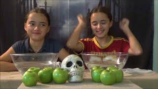 Bobbing For Apples Challenge Halloween 2017 ~ Mary and Clare Bobbing For Apples Challenge Halloween 2017 ~ Mary and Clare