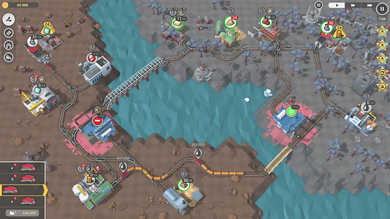 Train Valley 2 DLC (Workshop Gems. Ruby) Level 16:Three Ways