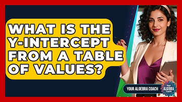 What Is The Y-intercept From A Table Of Values? - Your Algebra Coach