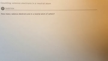 Aleks Counting valence electrons in a neutral atom