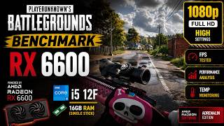 PUBG PC RX 6600 Benchmark | Erangel 120+ FPS &amp; Taego 94+ FPS | 1080p