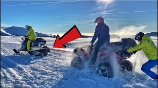 AM RAMAS BLOCAT ÎN ZAPADA PE MUNTE CU ATV-UL *m-a tras cu snowmobilul*