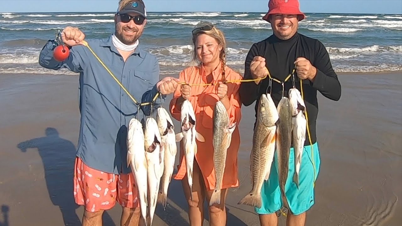 Limits of Redfish Surf Fishing at the Corpus Christi Beach During the Mullet Run of 2020 P.I.N.S