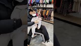 Best Father Cute Baby Drinking Milk
