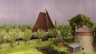 Enchanting Model Railway Layout with wonderful Landscape and Ships and Trams (Narrow Gauge Diorama)