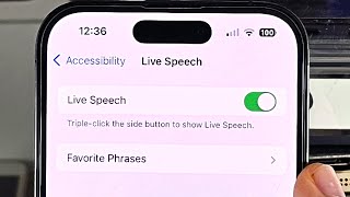 How To Use Live Speech/Voice on iPhone/iOS