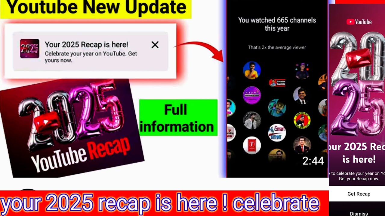 your 2025 recap herecelebrate your year on YouTube get your howYouTube ...