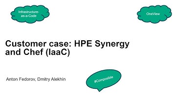 Customer case: HPE Synergy and Chef (Infrastructure as a code)