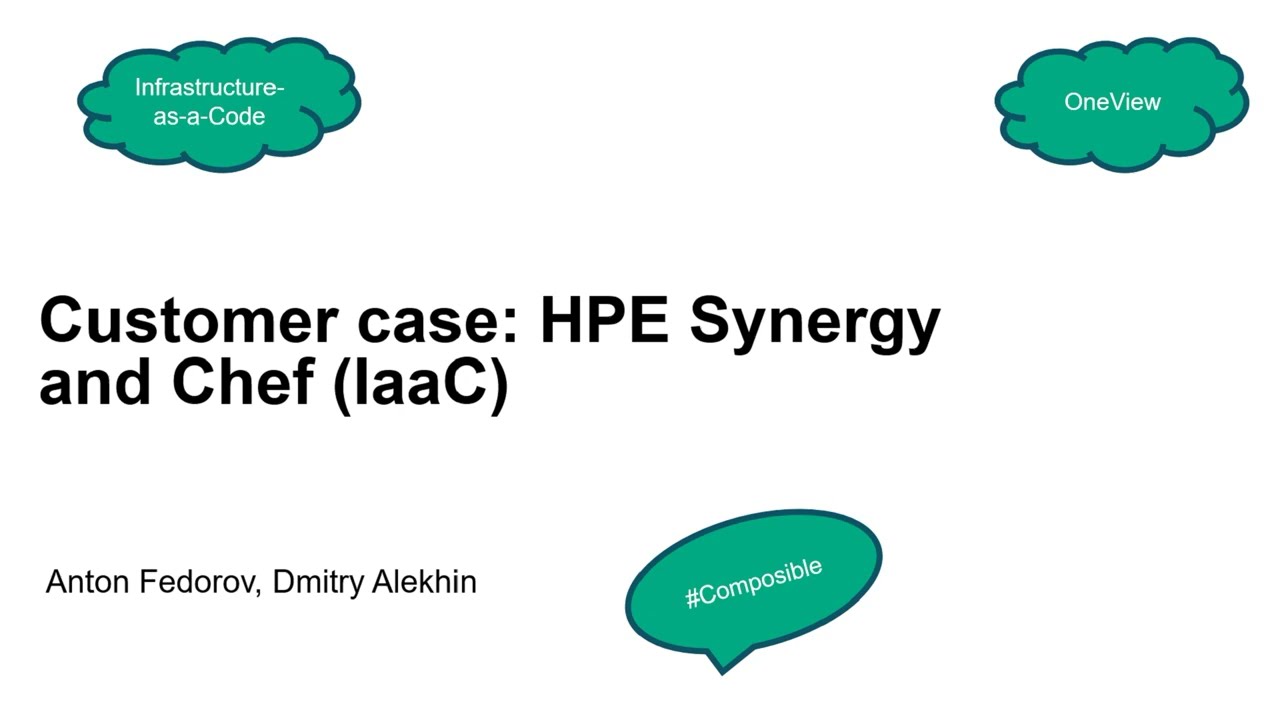 Customer case: HPE Synergy and Chef (Infrastructure as a code)