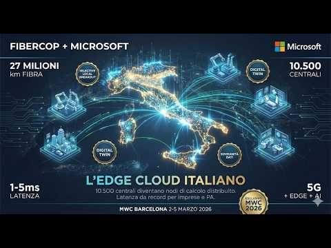Video FiberCop e Microsoft: Rivoluzione Edge Cloud in Italia - Latenza a 1 ms.