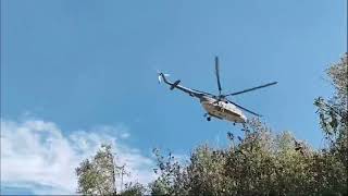 Inicia Descargas Helicóptero De Sedena Y Gn Para Exterminar Incendio En Villa Guerrero, México