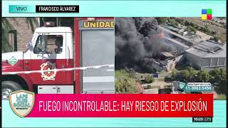 🔴 FRANCISCO ÁLVAREZ: FEROZ INCENDIO EN UNA FÁBRICA DE PINTURAS