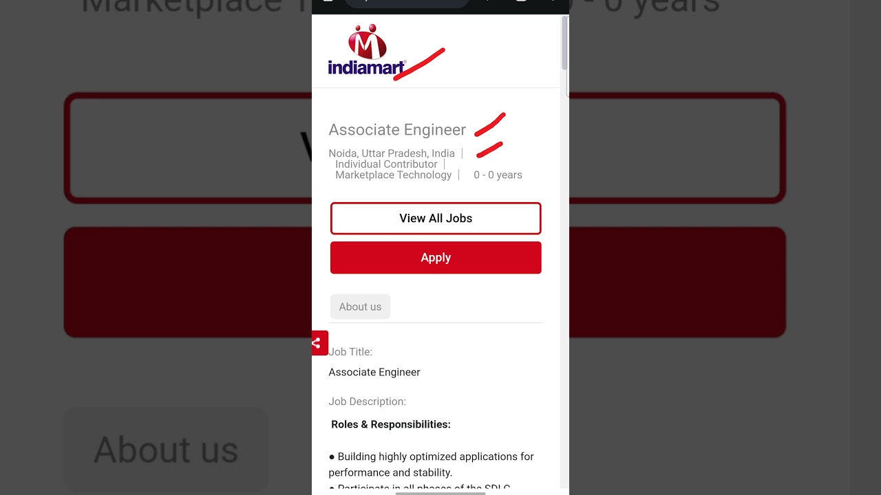 Indian Mart is hiring for Associate Engineer 