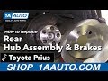 How to Replace Rear Hub Assembly and Brakes 10-16 Toyota Prius