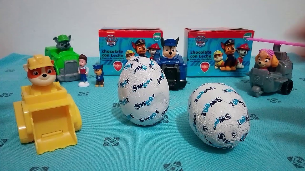 videos de paw patrol de huevos