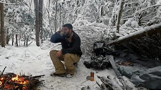 Winter Camping Bushcraft Shelter