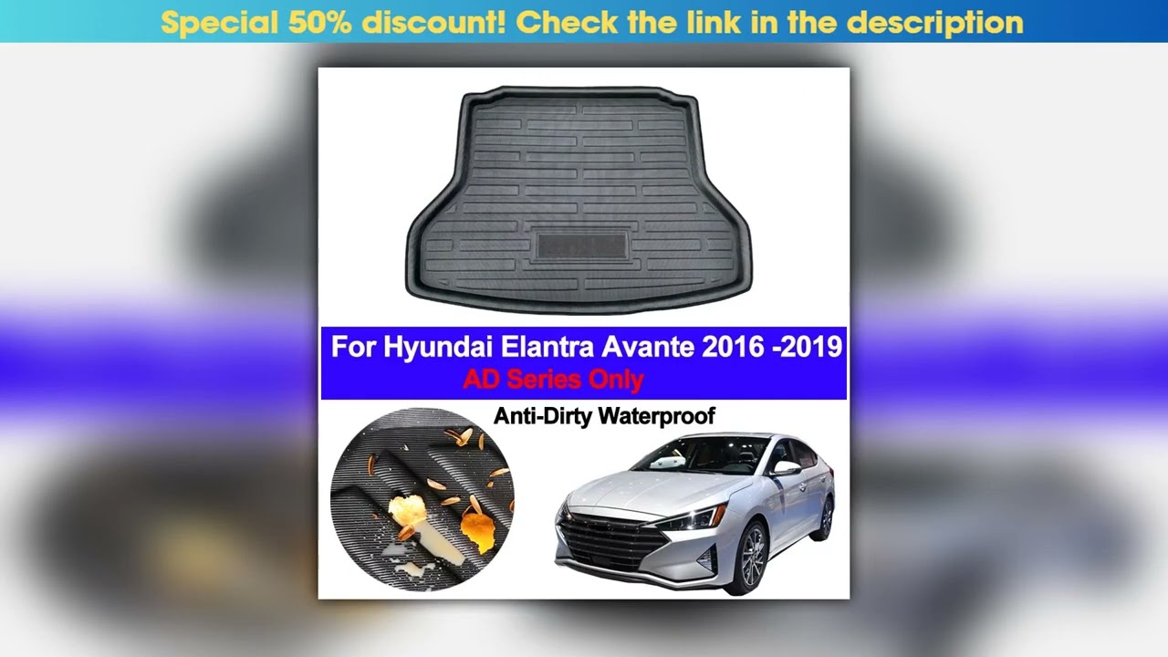 Car Rear Boot Cargo Liner Tray Trunk Floor Carpet Mats Carpets Pad Antidirty For Hyundai Elantra