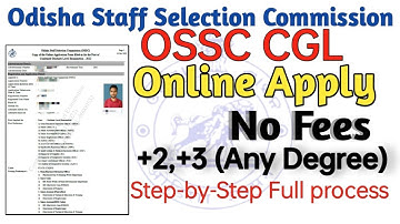 OSSC CGL Online Registration Step by step Process// How to apply OSSC CGL 2022 // Apply Now New user