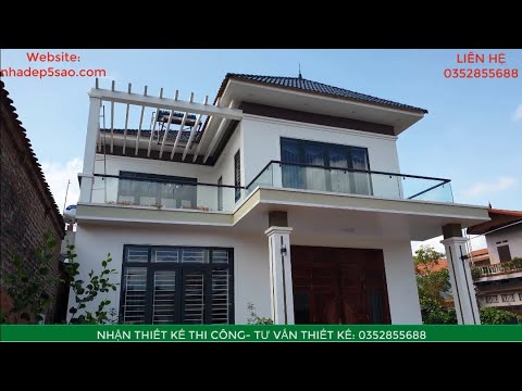 Video NHÀ ĐẸP mái nhậti 2 tầng đơn giản mà đẹp mẫu 898 - youtube