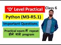 O Level Python Practical Class 6