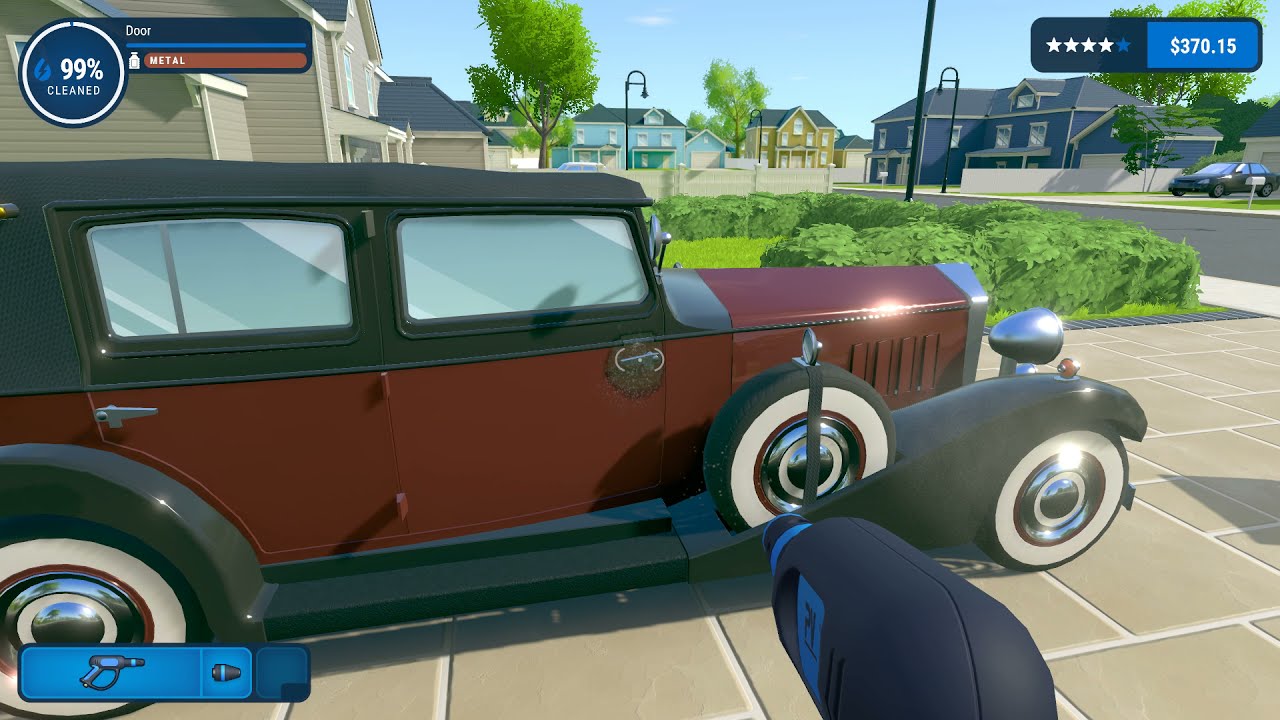 PowerWash Simulator - Clean the Vintage Car - 100% Clean - Gameplay Footage