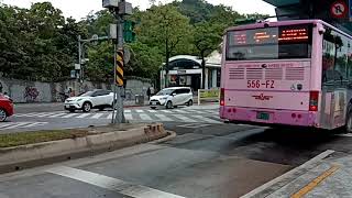 羅斯福路幹線、282路線公車行經捷運動物園站(西元2021年04月29日)