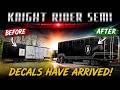 The FINAL Knight Rider Semi Work Day! Sanding, Electrical &amp; Someone Gets Tased! Plus Trailer Decals!