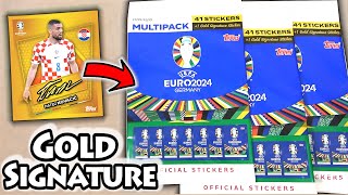 *NEW* EURO 2024 TRIPLE MULTIPACK OPENING | Gold Signature Sticker Search (21 Packs) 3 Multipacks