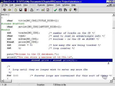 C Programming Tutorial 63   Solutions Chapter 9
