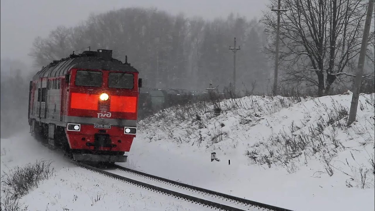 Электровоз с грузовым поездом 885