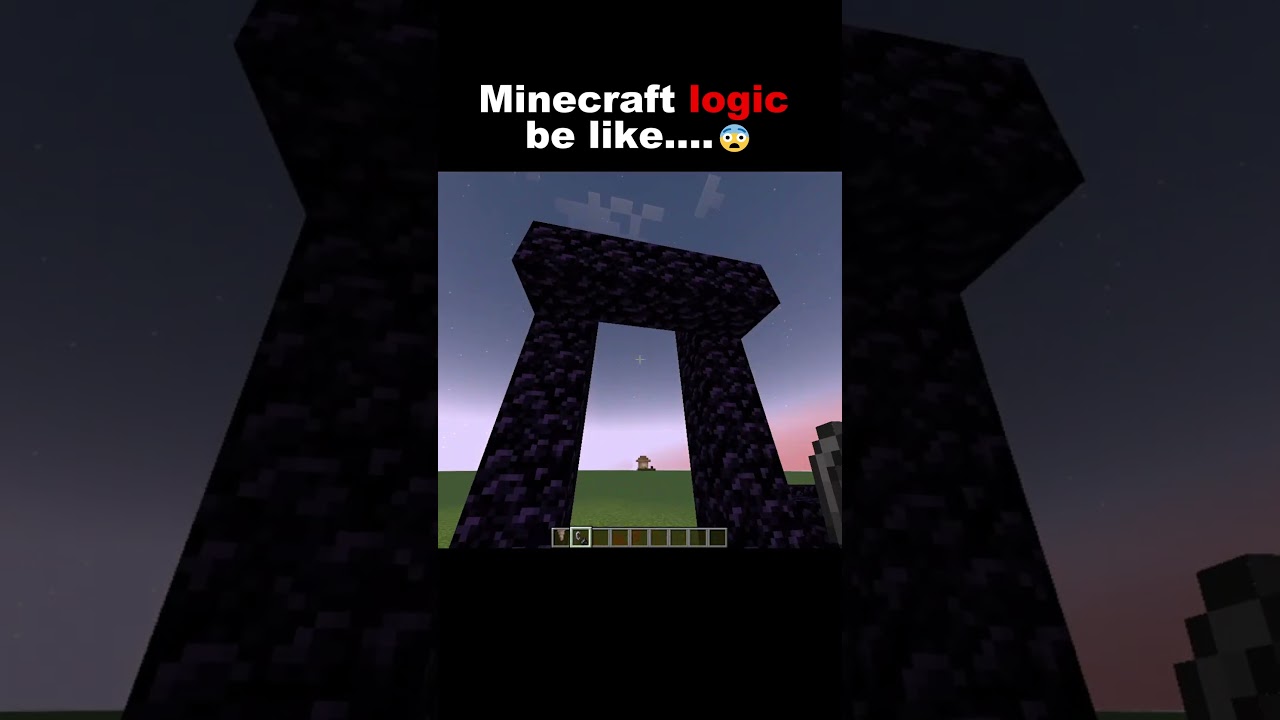 Minecraft logic be like...😨#shorts
