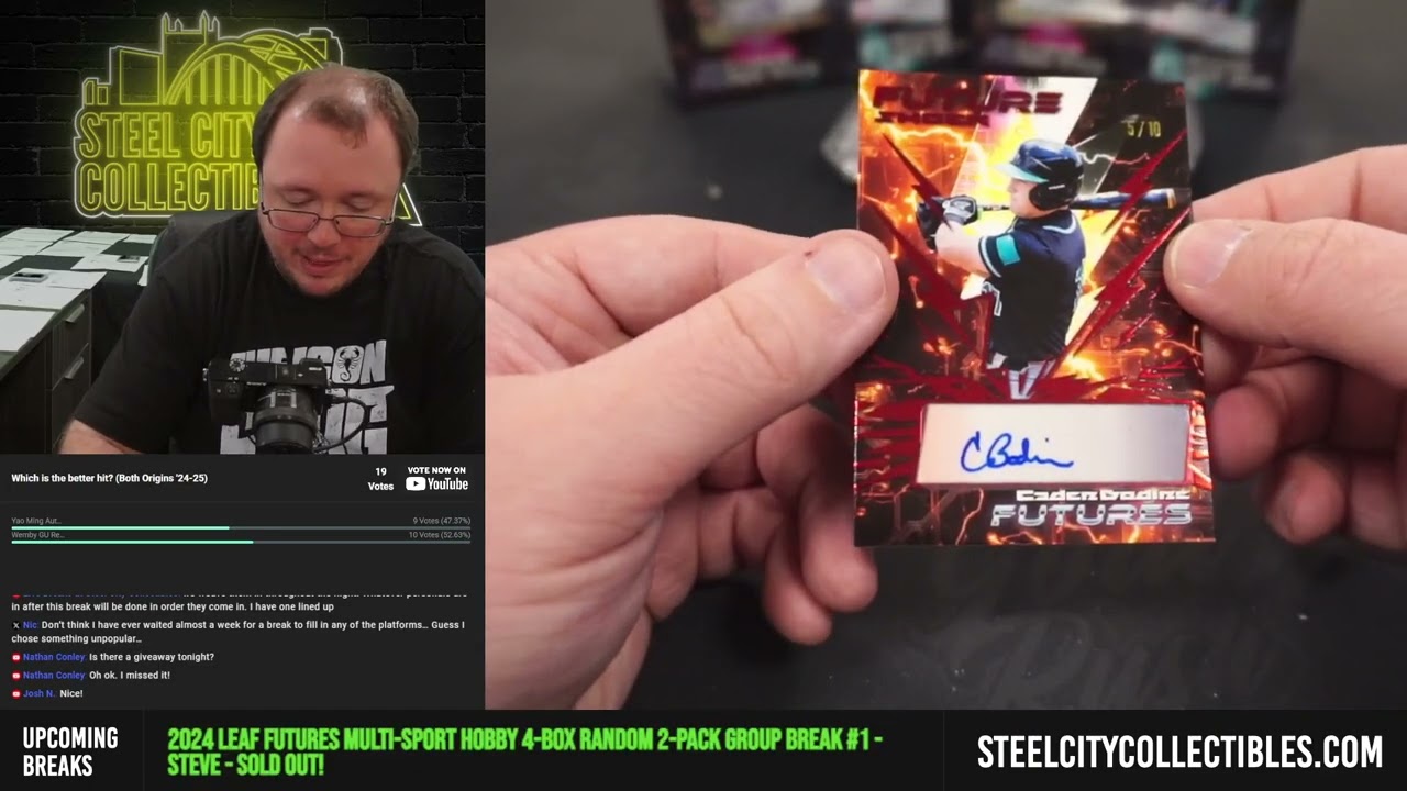 2024 Leaf Futures Multi-Sport Hobby 4-Box Random 2-Pack Group Break #1 - Steve