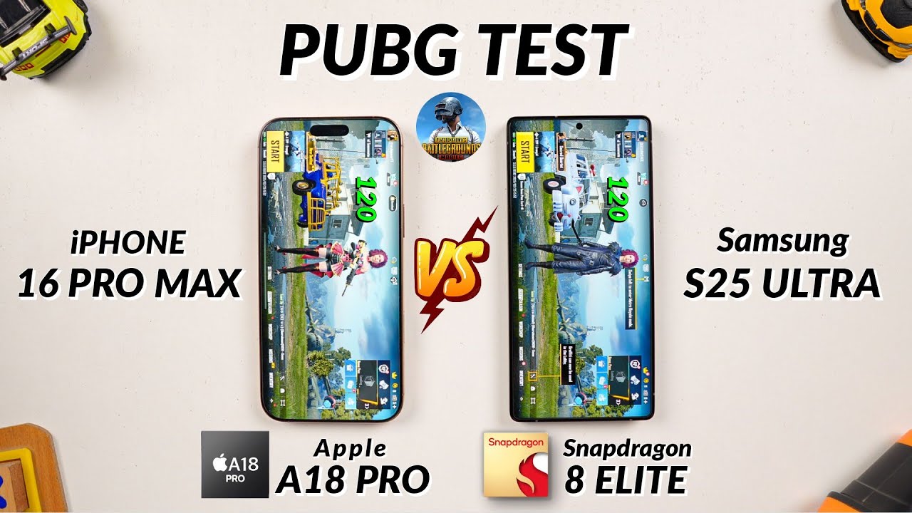 Samsung S25 Ultra vs iPhone 16 Pro Max - 120 FPS Pubg Test, Heating & Battery Test | Who Win's? 🤔