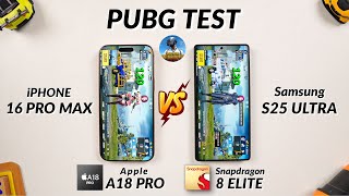 Samsung S25 Ultra vs iPhone 16 Pro Max - 120 FPS Pubg Test, Heating & Battery Test | Who Win's? 🤔