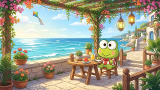Peaceful Summer Afternoon by the Ocean with Keroppi ☀️ Soft Lofi Music to Relaxing 🌺 Calm Lofi Days screenshot 3