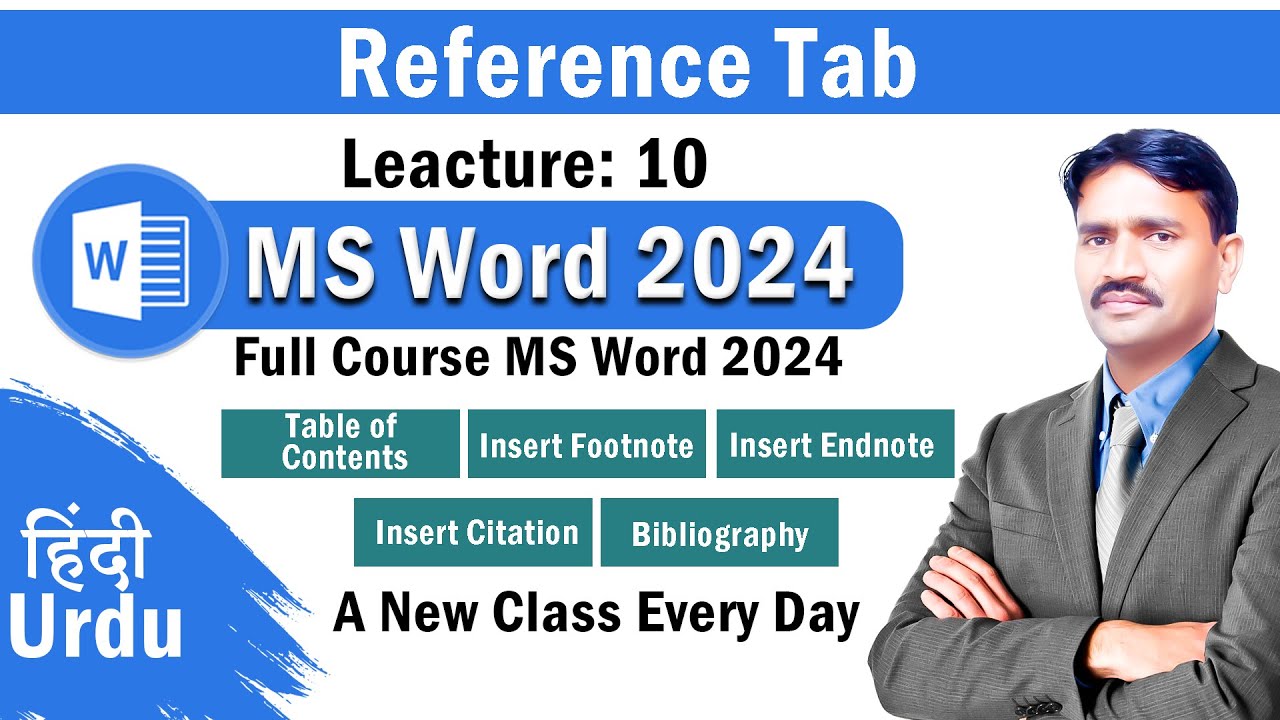 MS Word 2024 Full Course - Lecture 10 | Table of Contents, Footnotes ...