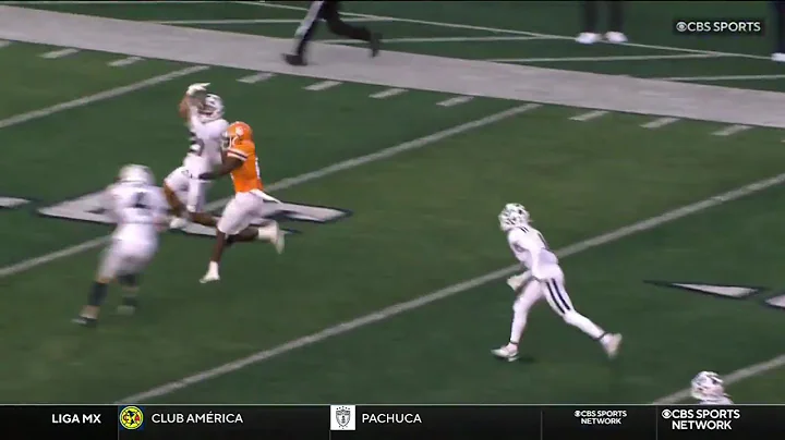 UTEP's Malachi Nelson intercepted by Utah State's Noah Flores
