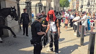 Oi You What You Got In Your Hand Armed Police Detain A Man With A Knife In His Hand