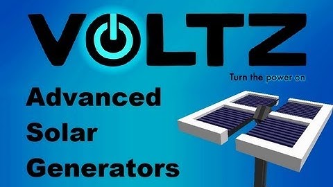 Voltz Pack: [Tutorial] Advanced Solar Generators