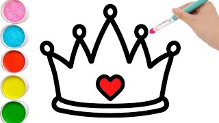 How to draw a crown for kids | Как нарисовать корону | Tojni qanday chizish mumkin
