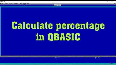Calculate percentage in a QBASIC | How to calculate percentage in QBASIC
